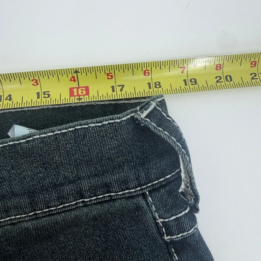 True Religion Ricky Relaxed Straight Dark Wash Contrast Stitch Jeans Mens 36